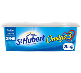 ST HUBERT Oméga 3 – Margarine demi-sel pour tartine et cuisson – 255g