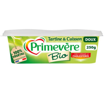 PRIMEVERE Margarine doux pour tartine et cuisson bio – 250g