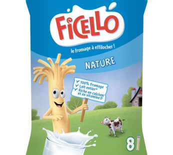 FICELLO – Bâtonnets de fromage à effilocher nature 168g