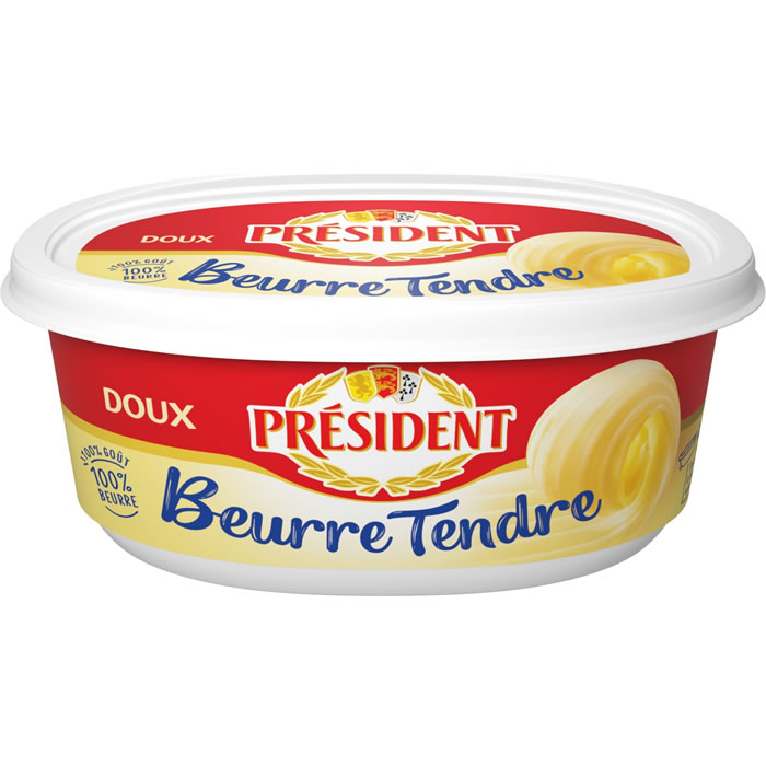 PRESIDENT - Beurre tendre doux 250g