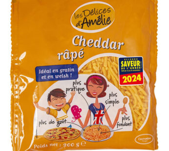 LES DELICES D&rsquo;AMELIE – Cheddar râpé – 200g