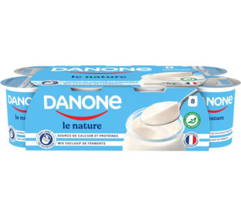 DANONE Le Nature – Yaourts nature 8 x 125 g