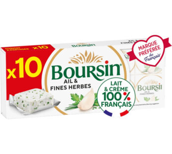 BOURSIN – Fromage frais ail et fines herbes en portions 160g