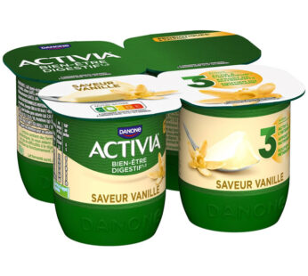 ACTIVIA – Yaourts bifidus à la vanille 4 x 125 g