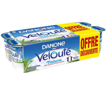 DANONE Velouté – Yaourts brassés nature 8 x 125 g