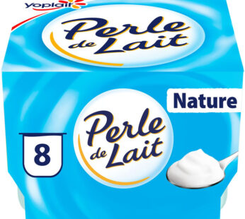 YOPLAIT Perle de Lait – Yaourts nature 8 x 125 g