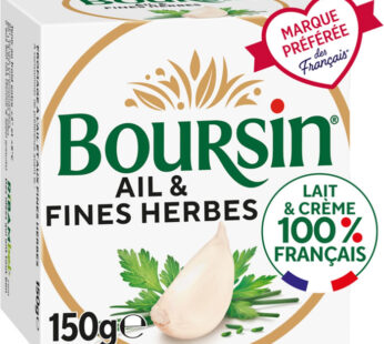 Boursin – Fromage frais à l&rsquo;ail et fines herbes 150 g