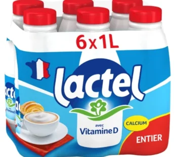 LACTEL Lait entier Vitamine D – 6x1L