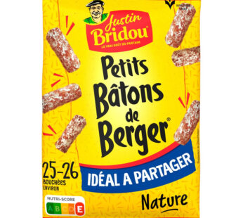 JUSTIN BRIDOU Petits Bâton de Berger – Mini saucisson sec nature 160g