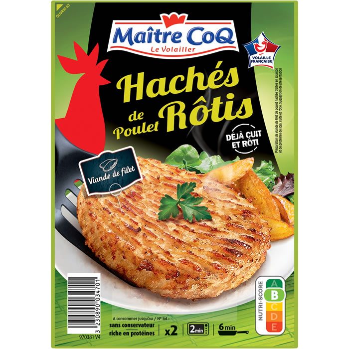 MAITRE COQ - Hachés de poulet rôtis