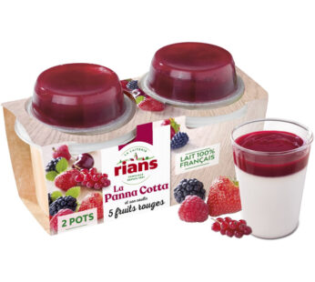 RIANS – Panna Cotta et coulis de fruits rouges 2 x 120g