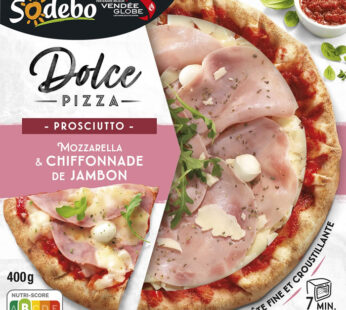 SODEBO Dolce – Pizza proscuitto jambon et fromage 400g
