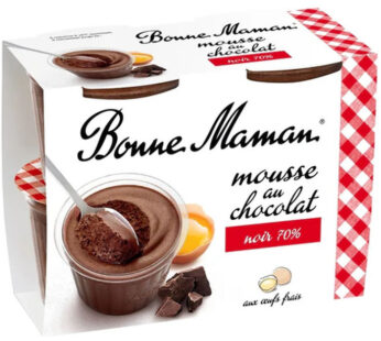 Bonne Maman – Mousse au chocolat noir intense 4x50g