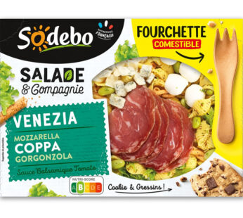 Sodebo Salade & Compagnie – Salade Venezia à la coppa, mozzarella et gorgonzola 320g