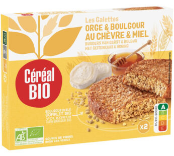 CEREAL BIO – Galettes d’orge et boulgour au chèvre miel bio 2x100g
