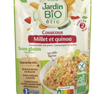 JARDIN BIO Étic – Couscous aux légumes, millet et quinoa micro-ondes bio