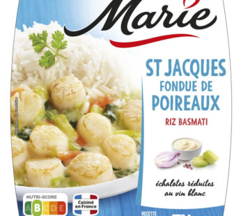 MARIE – Riz basmati, Saint-Jacques et fondue de poireau 280g