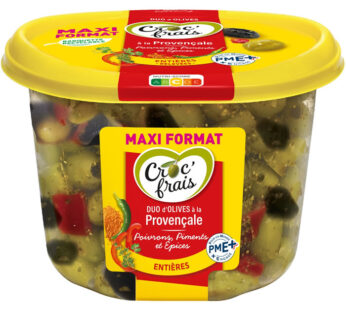 CROC&rsquo; FRAIS – Olives entières relevées à la provençale 550g