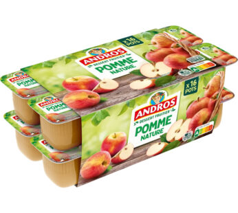 ANDROS – Dessert pomme nature 16 x 100g