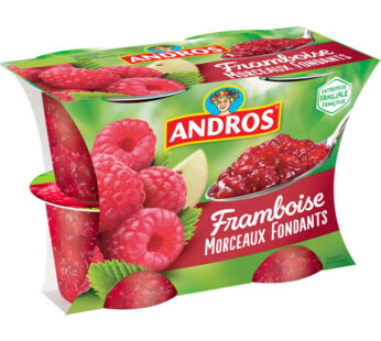 ANDROS – Dessert à la framboise 4 x 100g