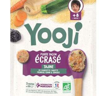 YOOJI – Galets de purée tajine semoule, courgette dès 8 mois bio 400g