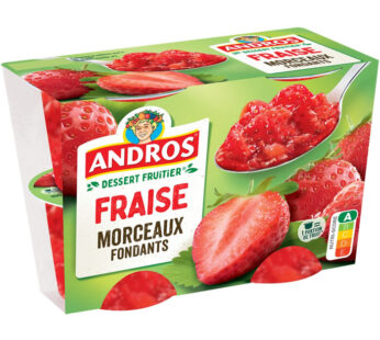 ANDROS – Dessert fraise 4 x 100g