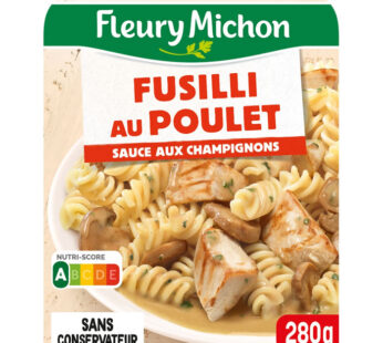 FLEURY MICHON – Fusilli au poulet sauce aux champignons 280g