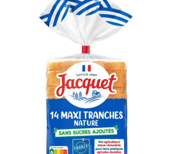 Jacquet – Pain de mie nature sans sucres ajoutés 550g