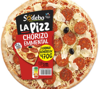 SODEBO La Pizz – Pizza chorizo, fromages et olives 470g
