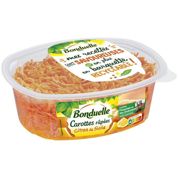 BONDUELLE - Carottes râpées au citron de Sicile 320g