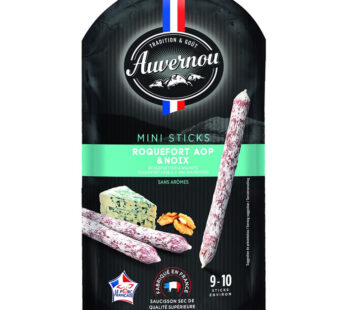 AUVERNOU – Mini saucissons secs au Roquefort AOP et noix 100g