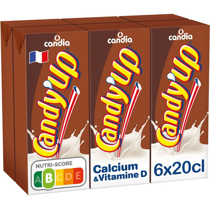 CANDIA - Lait aromatisé au chocolat UHT 6 x 20cl