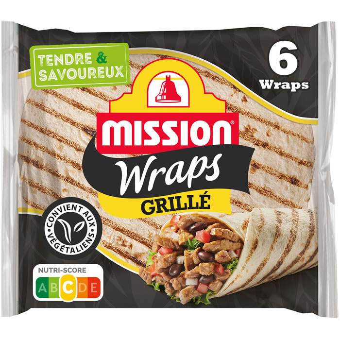 MISSION - Wraps de blé nature grillée 370 g