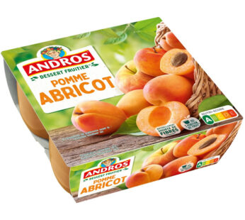 ANDROS – Dessert pomme et abricot 4 x 100g