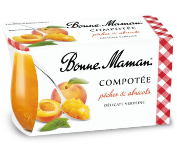BONNE MAMAN – Compotée de pêches, abricots et verveine 2 x 130g