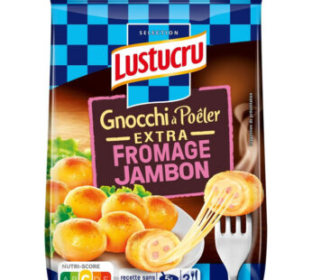LUSTUCRU – Gnocchi à poêler fourré au jambon et fromage 300g