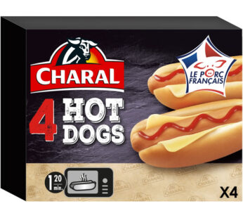 CHARAL – Hot dog de porc au ketchup et fromage 4x125g