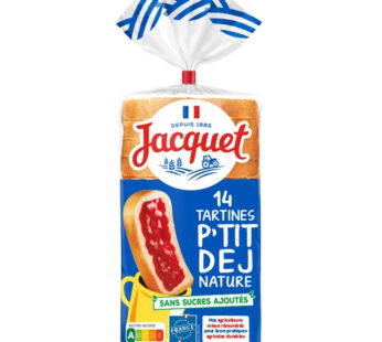 Jacquet P&rsquo;tit Dej – Pain de mie nature sans sucres ajoutés 410g