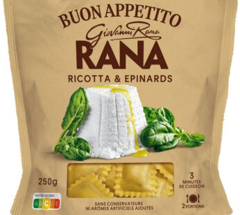 GIOVANNI RANA – Ravioli au ricotta et épinards 250g