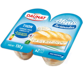 Daunat – Sandwich au thon et fromage frais ciboulette Les Minis 2x65g