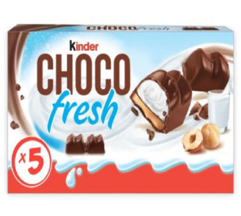 Kinder Chocofresh – Barres chocolat au lait fourrées lait et noisette 100g