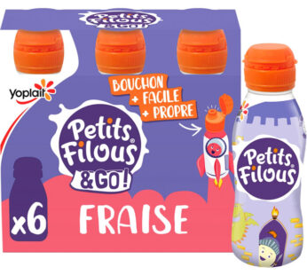 Yoplait Petits Filous & Go – Yaourts à boire à la fraise 6x100g