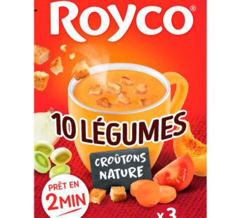 Royco – Soupe instantanée aux 10 légumes et croûtons 3×25,4g