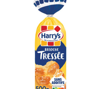 HARRYS – Brioche tressée nature au sucre perlé 500 g