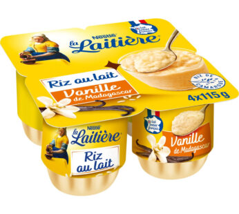 La Laitière – Riz au lait à la vanille 4x115g