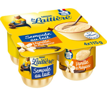 La Laitière – Semoule au lait à la vanille 4x115g