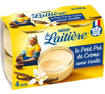 La Laitière Petit Pot de Crème – Crème dessert à la vanille 4x100g