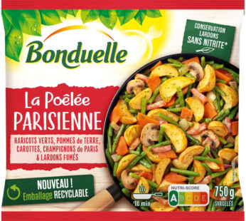BONDUELLE Parisienne – Poêlée de légumes, pommes de terre et lardons 750g