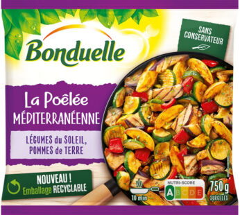 BONDUELLE Méditerranéenne – Poêlée de légumes, pommes de terre et graines de courge 750g