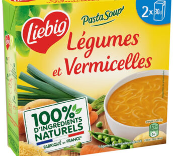 Liebig PastaSoup&rsquo; – Soupe potage de légumes et vermicelles 2x30cl